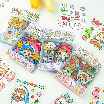 【玩具兄妹】現貨! 手帳貼紙(一包25入/PET貼) 栗子君元氣日常貼紙 小女孩最愛手帳貼 筆記本貼紙 透明貼 手帳貼
