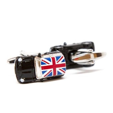 迷你車迷你庫柏車袖扣 黑色 Black Mini Cooper Cufflink
