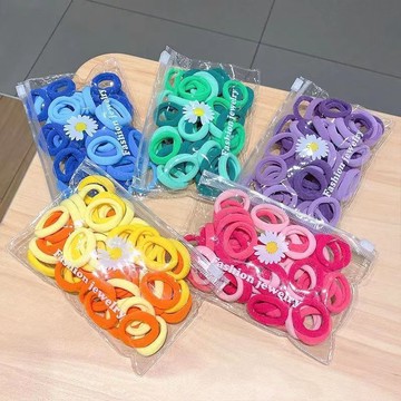 【台灣現貨】兒童毛巾圈髮圈 50入 不咬髮髮圈 彈力髮圈 女童髮圈 高彈性髮圈 兒童髪圈 無接縫髮圈 彈性髮圈 小號髮圈