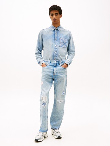 Regular Fit Distressed Denim Shirt
