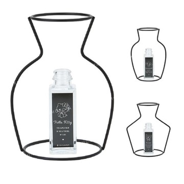 小禮堂 Sanrio 三麗鷗  鐵絲框架造型花瓶 (黑框款) Kitty 大耳狗 酷洛米