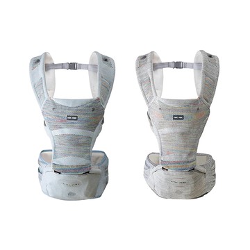 nac nac 充氣腰凳揹帶(彩灰/虹藍) 【佳兒園婦幼館】