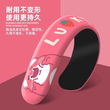 【高彈護腕墊】個性草莓熊鼠標墊鍵盤手托護腕卡通電腦加厚耐臟電腦桌桌墊【Snowbelle優選】