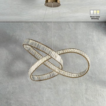 LED 68W三色變光水晶吊燈11-20101