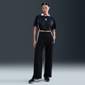 NIKE AS W NSW PHNX FLC HR PANT WID 女 長褲 運動褲 休閒褲 高腰 黑-IH1012010