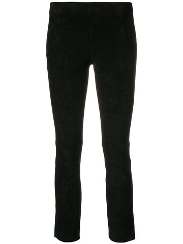 Vince - cropped skinny trousers - women - Leather - XL - Black
