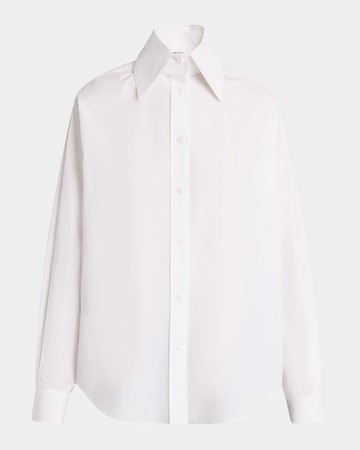 Long-Sleeve Cotton Button-Down Shirt