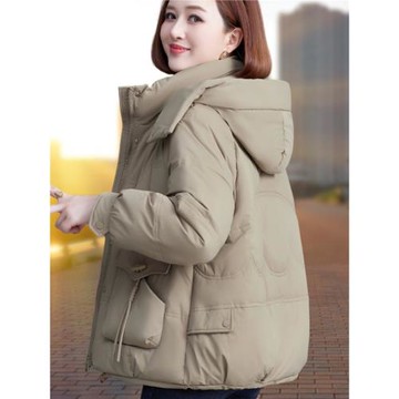 高端棉服外套女短款寬松大碼2024冬季新款羽絨棉衣面包服時尚棉襖