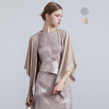 【MEDUSA】溫柔鈕釦多穿外搭披巾 - 2色(F) | 女披巾 圍巾 罩衫