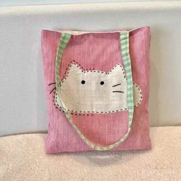 🔥臺灣出貨🔥2025新款日係單肩布包百搭簡約帆布女包可愛卡通咪文藝通懃包包