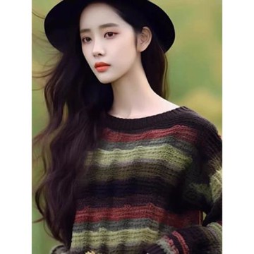 【LANNI 藍尼】★獨特拚色保暖針織毛衣(上衣/女裝/毛衣/休閒/百搭)