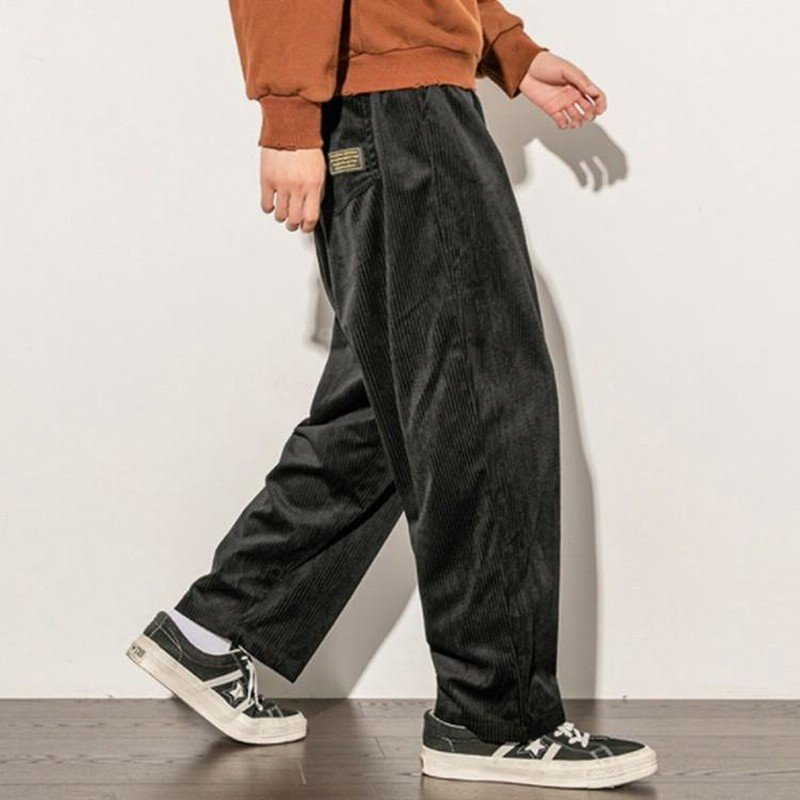 コーデュロイ ワイドパンツ メンズ 長ズボン コーデュロイパンツ