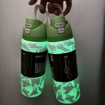 萬聖節Owala夜光幽靈保溫杯304不鏽鋼真空吸管運動便攜雙飲保溫杯