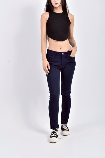 (M) lowrys farm棉質緊身窄管藍色長褲