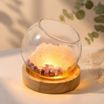 迷你鹽燈 療癒小物 辦公室 夜燈 贈品 小財位 小鹽燈 水晶 送禮