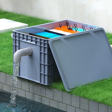 水循環系統過濾器設備魚塘養魚戶外大型水池凈水周轉箱過濾箱203Y 公司貨