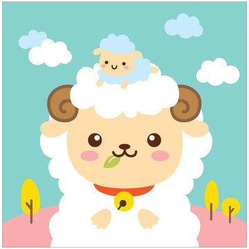 I LOVE PAINTING 寶寶12生肖DIY數字油畫 20 x 20 cm  1個  羊