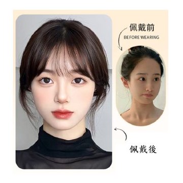 [米蘭精品] 現貨+預購 假瀏海全真髮髮片透氣假髮片輕量免打理隱形增髮量-自然直髮際線-自然蓬鬆女假髮2款74lf69