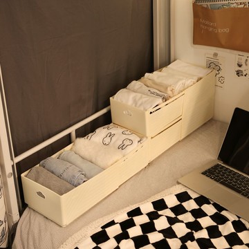 寢具收納 宿舍床上衣櫃可伸縮床邊置物架衣服衣物收納箱床尾轉角宿舍神器S082快速出貨