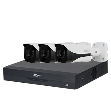 Dahua 昌運監視器 套餐 DH-XVR5104HS-I3 4路主機+DH-HAC-HFW2501EN-A 5百萬畫素聲音攝影機*3