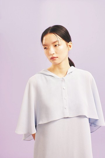 【HotSummer】 水藍帽T洋裝