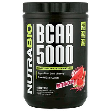NutraBio, BCAA 5000，西瓜味，0.84 磅（380 克）