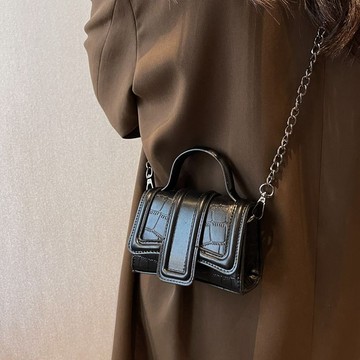 Bag House👜 URDION RSURVO新款“鱷魚的眼淚”百搭高級鱷魚紋小方包斜挎包女
