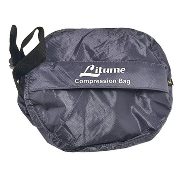 Litume 意都美 睡袋壓縮袋 XL/20x41cm (13L) 抗撕裂和防潑水 底部把手帶設計  黑色  1個