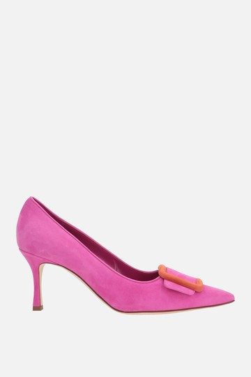 MANOLO BLAHNIK Maysale suede pumps Woman