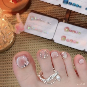 💅秒殺❤️超慾💅【粉晶貓眼】貓眼腳甲 穿戴腳甲 高級感腳甲 純欲腳甲 腳趾甲穿戴甲 腳甲