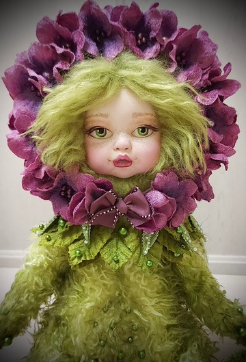 有存货 花娃娃。OOAK泰迪娃娃.艺术家毛绒玩具 毛绒玩具