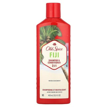 Old Spice, 2 合 1 洗髮水和護髮素，斐濟椰子，13.5 液量盎司（400 毫升）