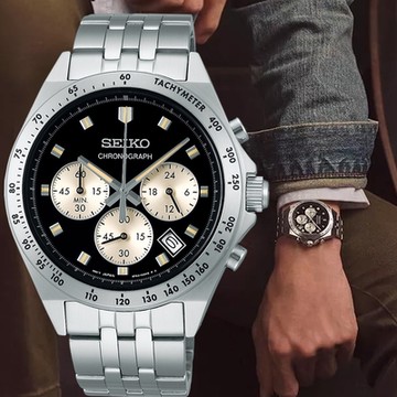 SEIKO 精工錶 都會紳士三眼計時手錶 男錶-8T63-02R0D/SBTR047J_SK040