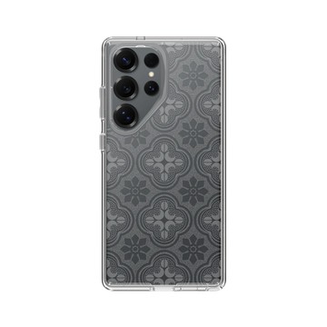 Galaxy S25 Ultra Clear 透明 - 老屋顏 Old House Face - 壓花玻璃-透明海棠