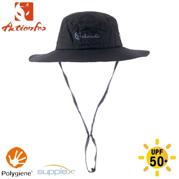 【ActionFox 挪威 抗UV快乾透氣圓盤帽《黑》】631-5266/圓盤帽/防曬帽/透氣/登山/園藝