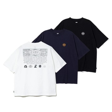 日本限定-品牌歷程寬鬆短袖T恤 (共3色) 黑色-L號