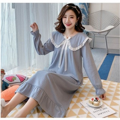 ヴィジョン ストリートウェア ルームウェア パジャマ 春秋 ワンピース ロング丈 レディース 女子 部屋着 通販 Lineポイント最大get Lineショッピング