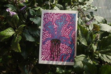 莫納薰衣草 原創手繪插畫 明信片 148×100mm 1張