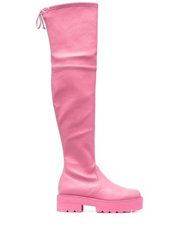 Stuart Weitzman - Lowland Lift boots - women - Calf Leather/Rubber/Fabric - 36 - Pink