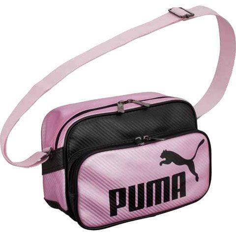 エナメルショルダーバッグミニ ピンクレディー×ブラック 【PUMA