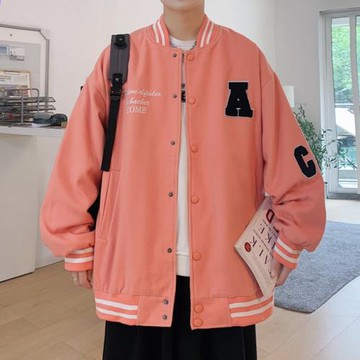 情侶外套春秋款字母繡花棒球服美式飛行員夾克秋季新款機能沖鋒衣