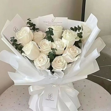 ❀【花中世界】❀白珍珠永生香皂玫瑰花束 送男女友送閨蜜媽媽 願你一生被溫柔以待