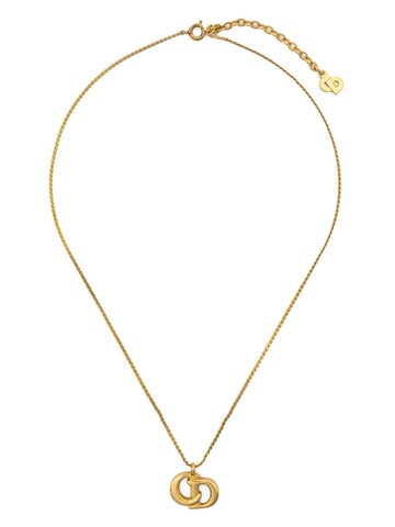 Christian Dior Pre-Owned - 2000s CD-pendant polished necklace - women - Metal (Other) - One Size - Gold