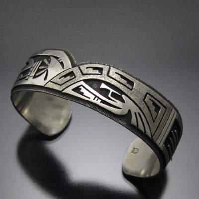 HOPI Berra Tawahongva オーバーレイ バングル Hopi Berra Tawahongva Overlay Bracelet - 練馬のインディアン