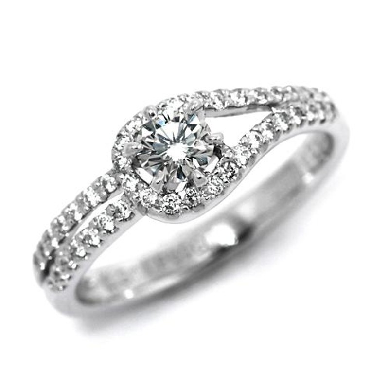 婚約指輪 安い ダイヤモンド プラチナ 0.5カラット 鑑定書付 0.55ct D