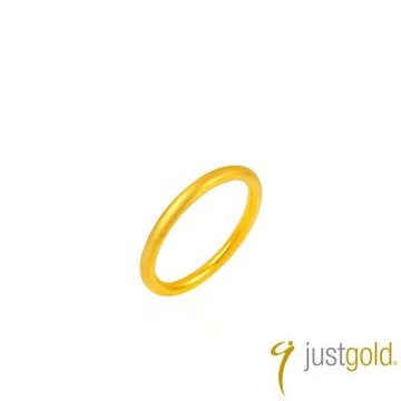 【Just Gold 鎮金店】雋藏 輕語 黃金戒指