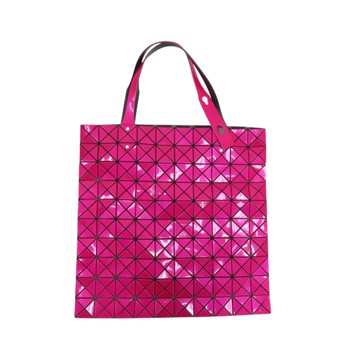 【二手名牌BRAND OFF】BAO BAO ISSEY MIYAKE 三宅一生 桃紅色 PVC 托特包