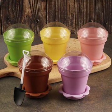 創意盆栽慕斯杯DIY蛋糕杯酸奶花盆杯布丁甜點杯木糠杯冰淇淋杯子