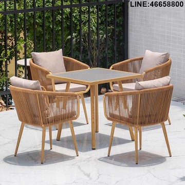 藤編桌椅 沙發椅 戶外家具 酒店家具 度假村家具 戶外沙發 庭院家具 躺椅 戶外桌椅組合 休閒家具 露營桌椅 商用家具 戶外桌椅花園露天露臺休閑椅子陽臺別墅室外藤編茶幾桌子椅子組合 支持訂製 免運到府 快速出貨