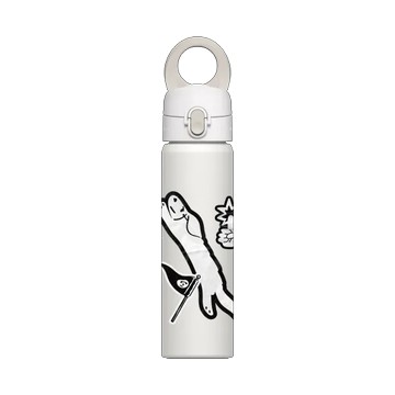 磁吸水壺 AquaStand 不鏽鋼 700cc - 附吸管 白 - Abei - Mask Fam貼紙大集合